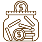 Illustration of a jar of coins